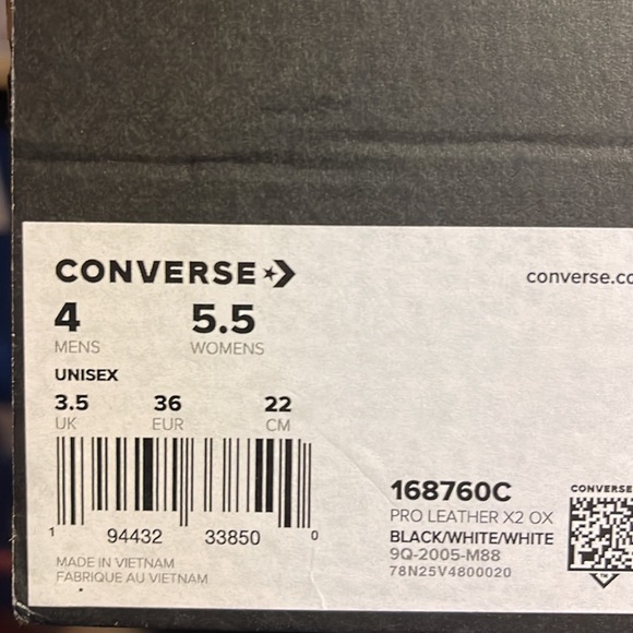 CONVERSE PRO LEATHER OX BLACK/WHITE WMNS - Picture 16 of 16